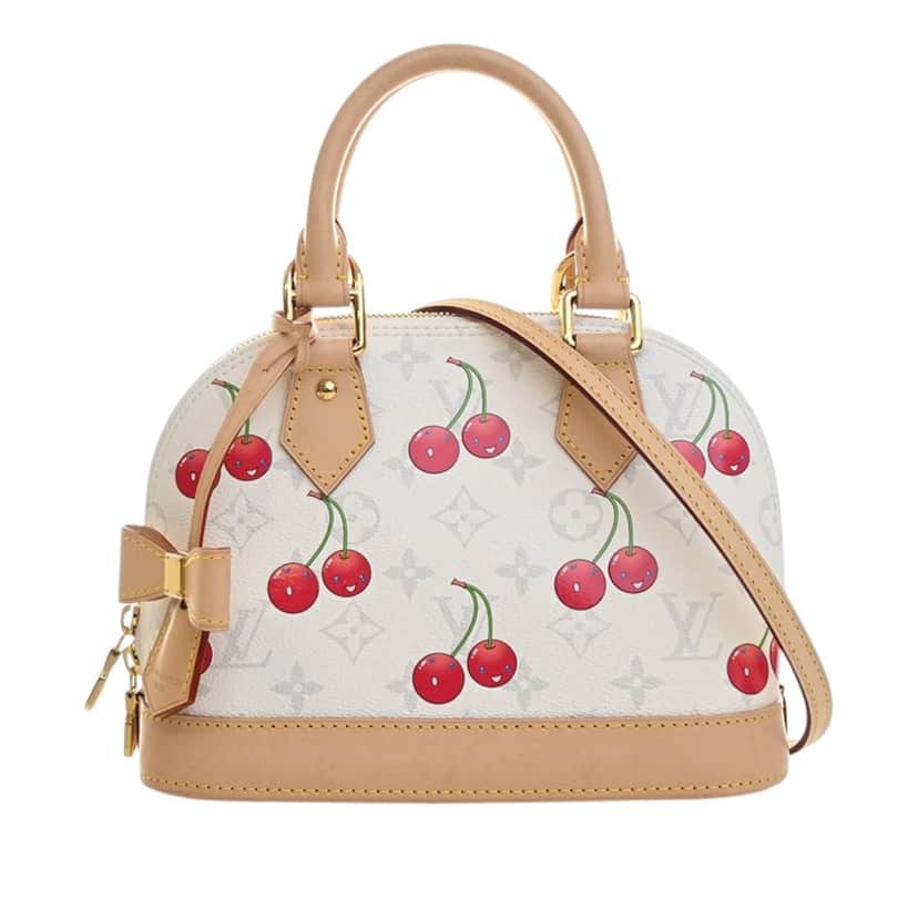 Louis Vuitton Takashi Murakami Monogram Cherry Alma BB White Very good condition - Front View
