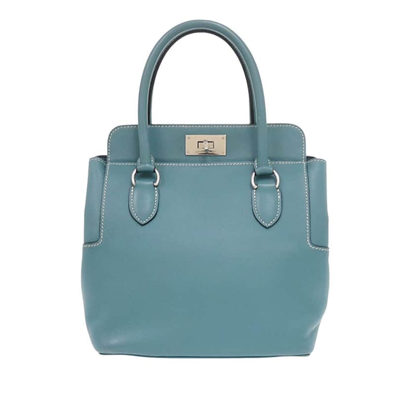 Hermès Veau Swift Toolbox 20 Blue Leather Very good condition - Front View