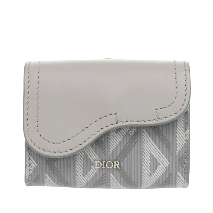 Dior Coated Canvas CD Diamond Saddle Card Holder Other Very good condition - Front View