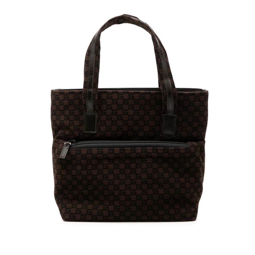 Gucci Jacquard Square G Tote Brown Very good condition - Front View