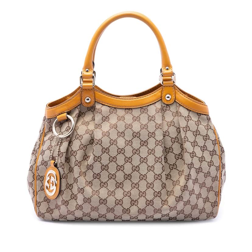 Gucci Medium GG Canvas Sukey Tote Beige Very good condition - Front View