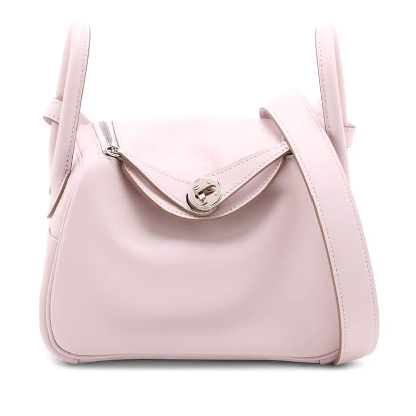 Hermès Mini Swift Lindy Verso 20 Pink Leather Very good condition - Front View
