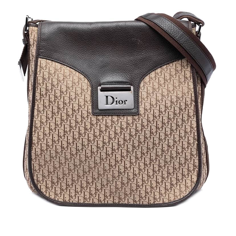 Dior Diorissimo Trotter Canvas Street Chic Crossbody Brown Very good condition - Front View