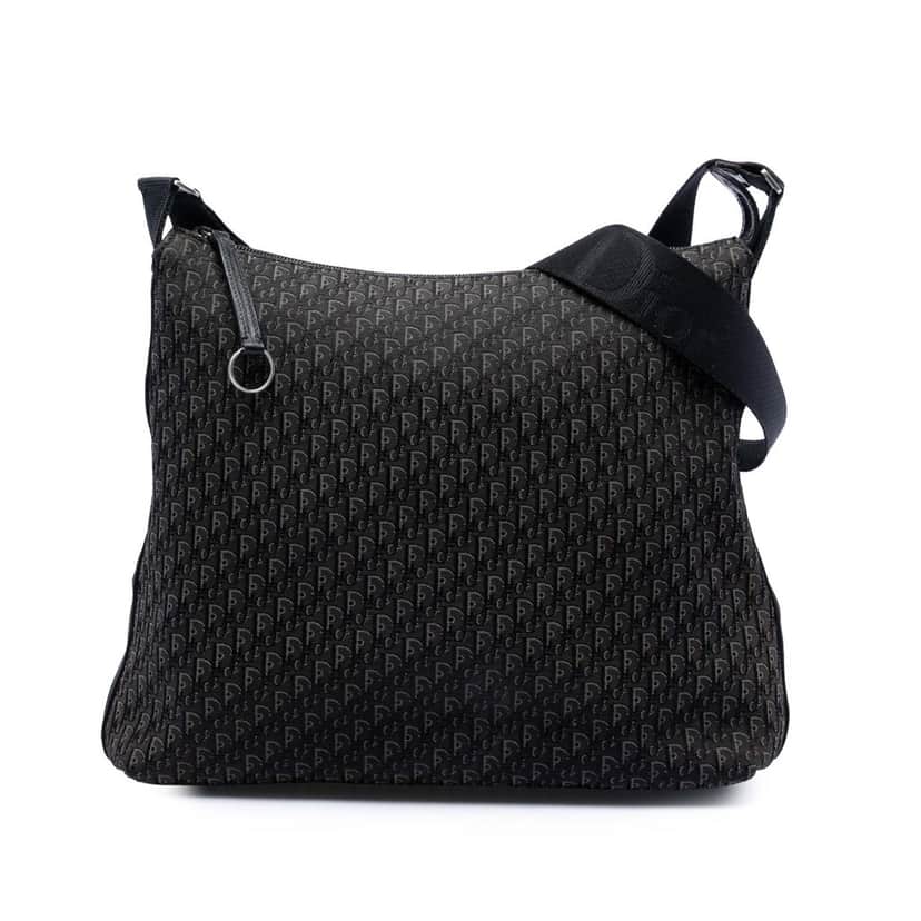 Dior Diorissimo Trotter Canvas Crossbody Black Very good condition - Front View