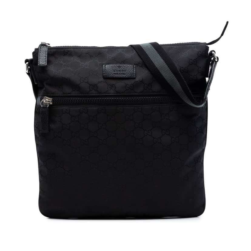 Gucci GG Nylon Web Crossbody Black Very good condition - Front View