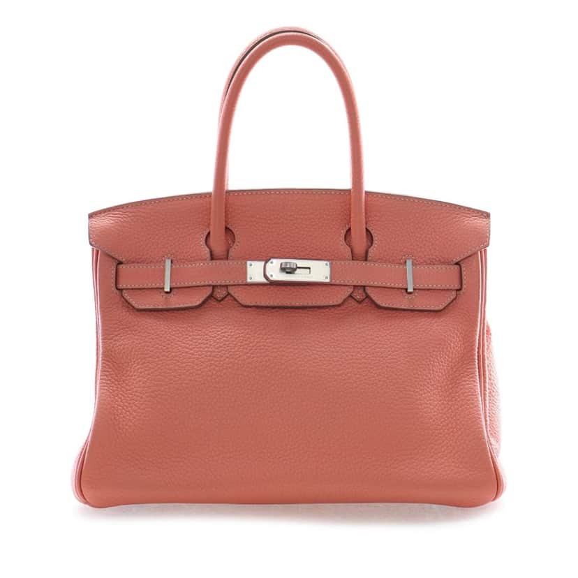 Hermès Clemence Birkin Retourne 30 Pink Leather Very good condition - Front View