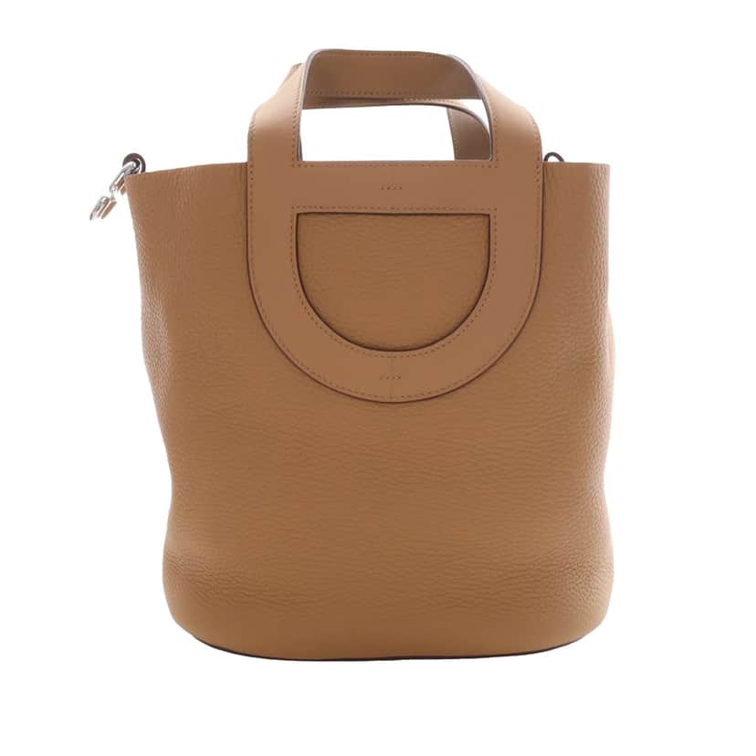 Hermès Clemence and Swift In the Loop 23 Brown Leather Very good condition - Front View