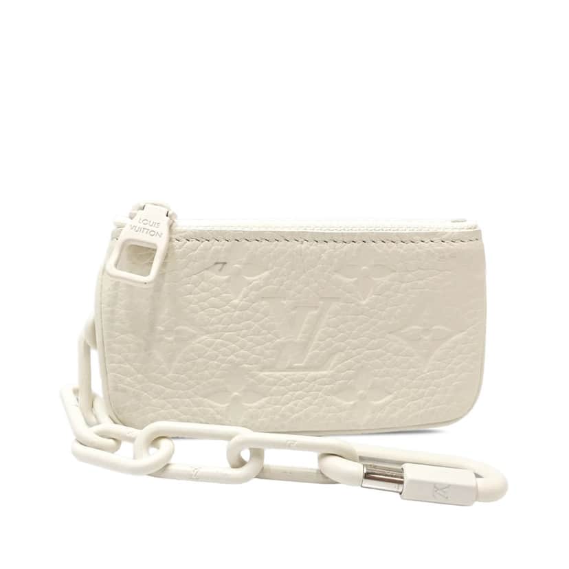 Louis Vuitton Monogram Empreinte Pochette Cles White Leather Very good condition - Front View