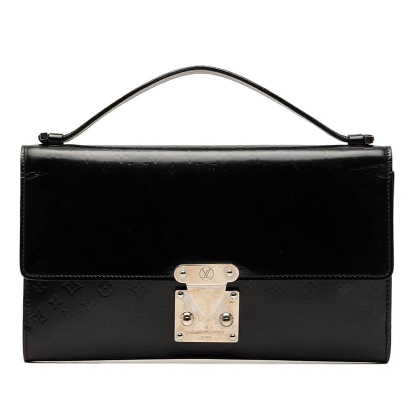 Louis Vuitton Monogram Glace Anouchka MM Black Leather Very good condition - Front View