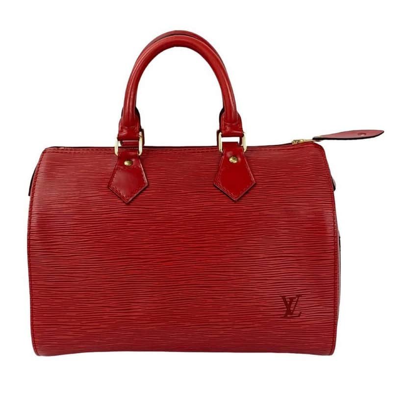 Louis Vuitton Epi Speedy 25 Red Leather Very good condition - Front View
