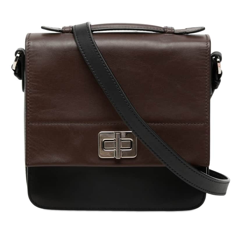 Prada Bicolor City Calf Satchel Black Leather Very good condition - Front View