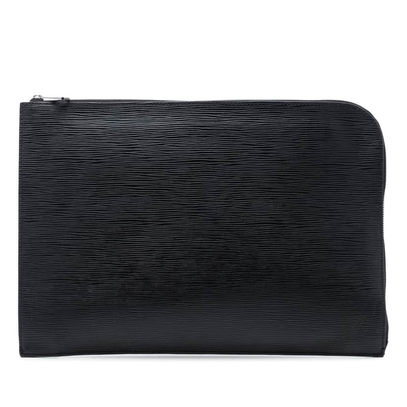 Louis Vuitton Epi Pochette Jour GM Black Leather Very good condition - Front View