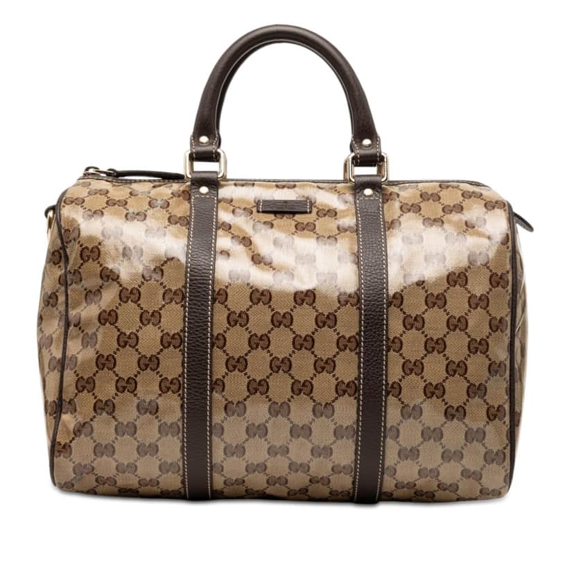 Gucci Medium GG Crystal Joy Boston Bag Beige Very good condition - Front View