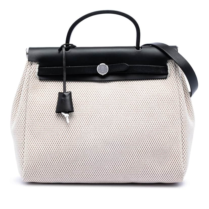 Hermès Toile Criss Herbag 31 Beige Very good condition - Front View