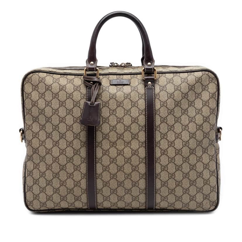 Gucci GG Supreme Business Bag Beige Very good condition - Front View