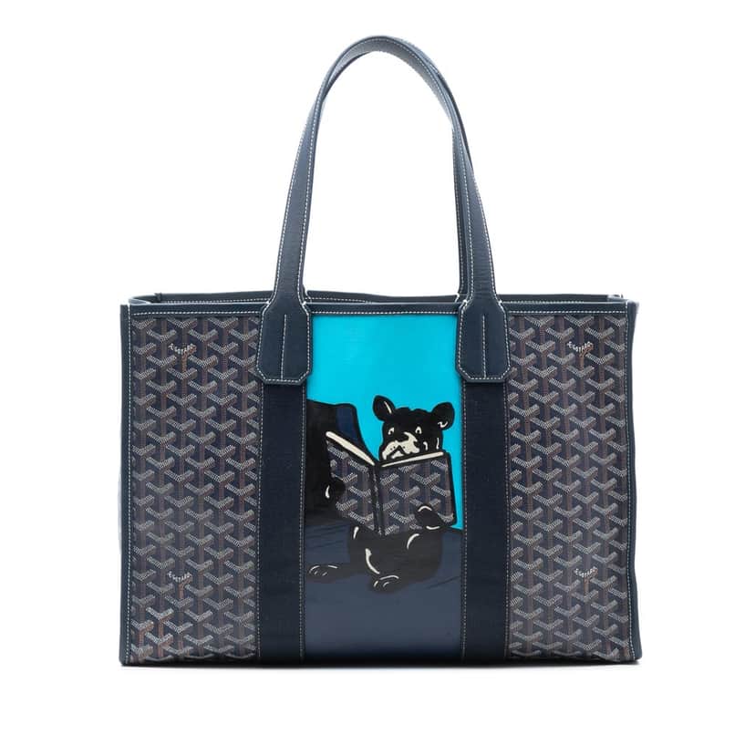 Goyard Goyardine Villette MM Blue Very good condition - Front View