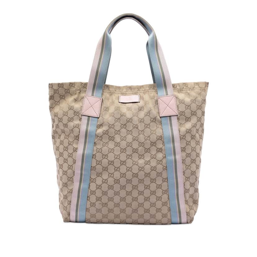 Gucci GG Canvas Web Tote Beige Very good condition - Front View