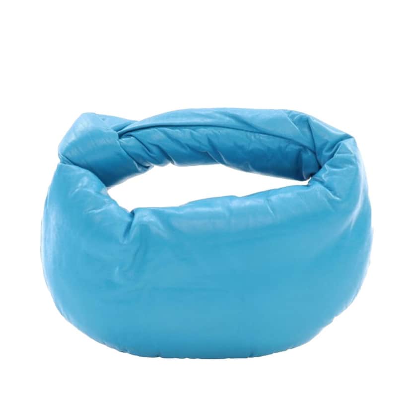 Bottega Veneta Mini Nappa Puffy Jodie Blue Leather Very good condition - Front View