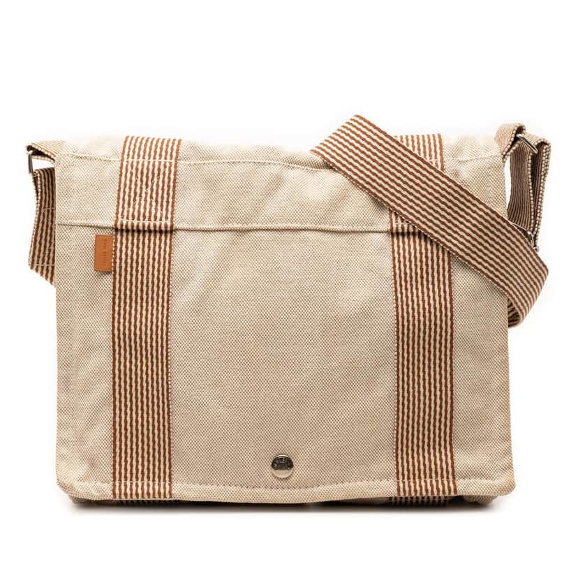 Hermès Canvas Herline Besace MM Beige Very good condition - Front View