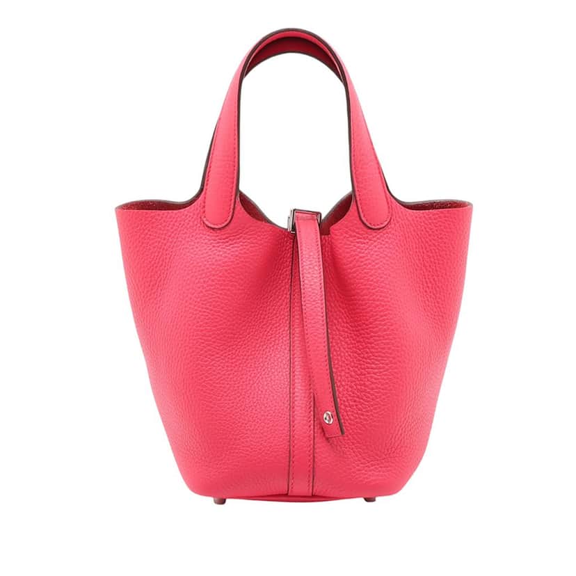 Hermès Clemence Picotin Lock 18 Pink Leather Very good condition - Front View