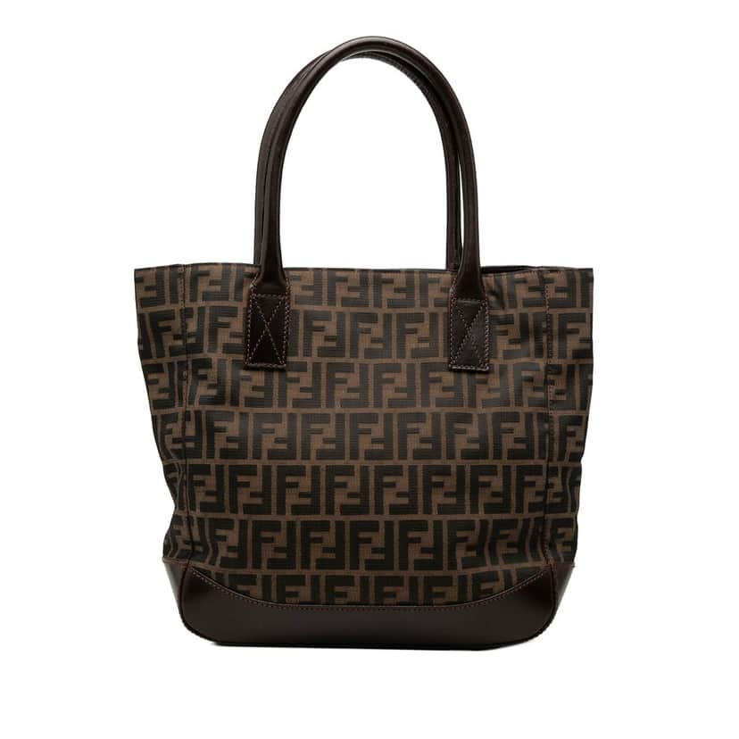 Fendi Zucca Canvas Tote Brown Very good condition - Front View