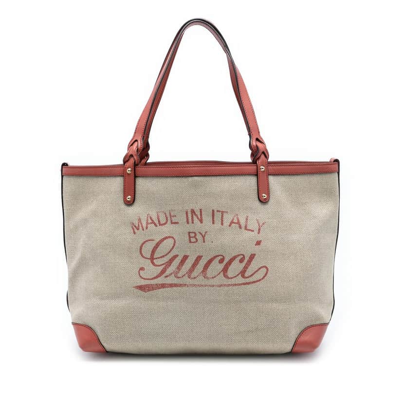 Gucci Medium Canvas Craft Tote Beige Very good condition - Front View