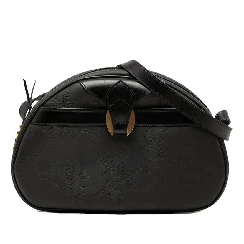 Dior Oblique Trotter Coated Canvas Crossbody Black Very good condition - Front View