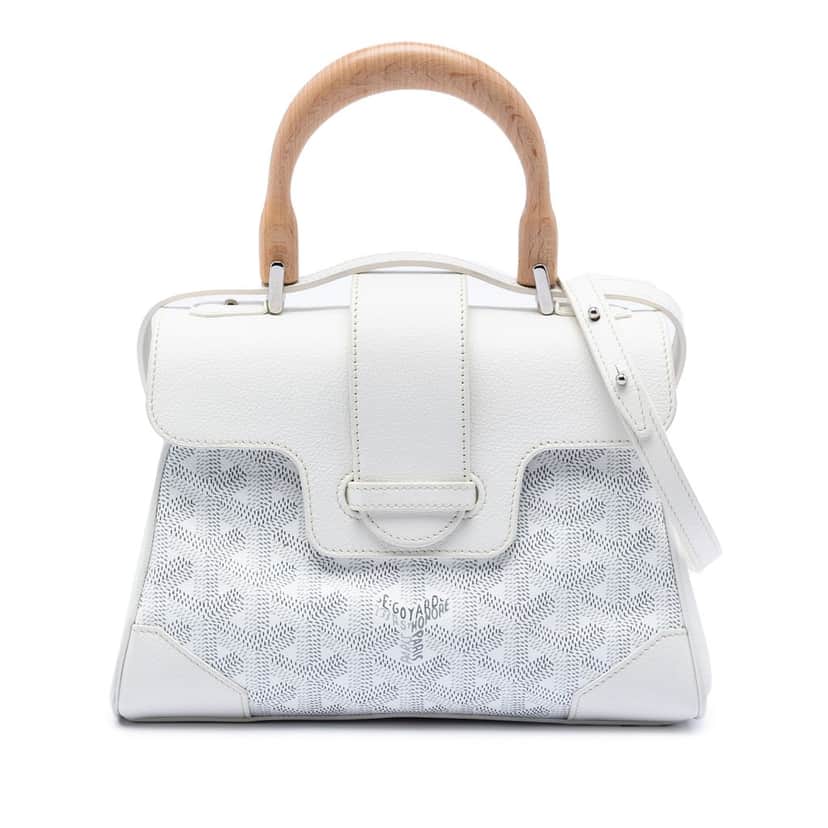 Goyard Mini Goyardine Saigon Souple White Very good condition - Front View