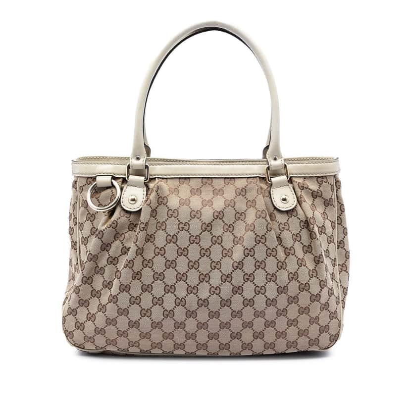 Gucci GG Canvas Sukey Tote Beige Very good condition - Front View