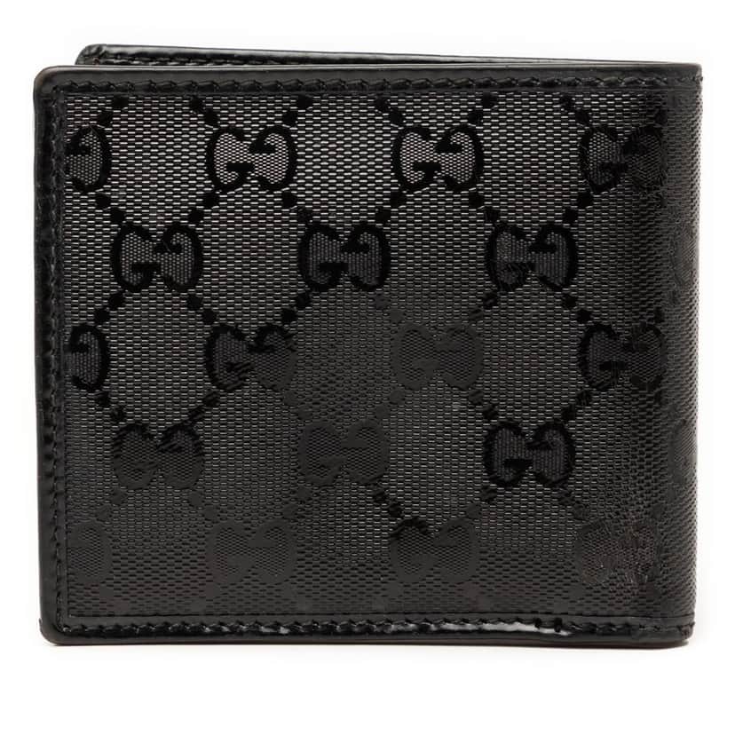 Gucci GG Imprime Bifold Wallet Black Very good condition - Front View