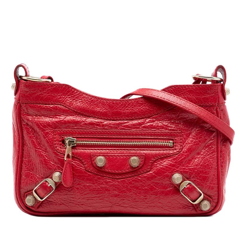 Balenciaga Lambskin Motocross Giant 12 Hip Crossbody Red Leather Very good condition - Front View