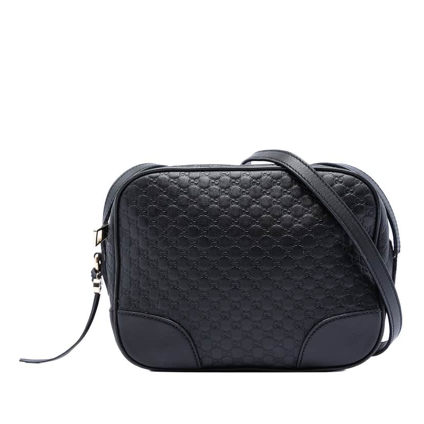 Gucci Microguccissima Bree Crossbody Black Leather Very good condition - Front View