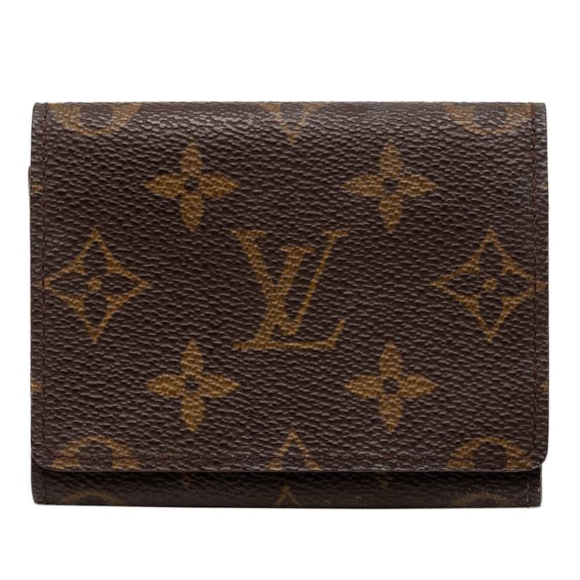 Louis Vuitton Monogram Envelope Business Card Holder Brown Very good condition - Front View