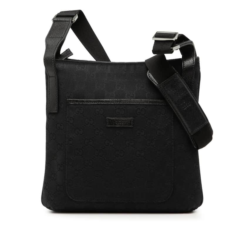 Gucci GG Canvas Crossbody Black Very good condition - Front View