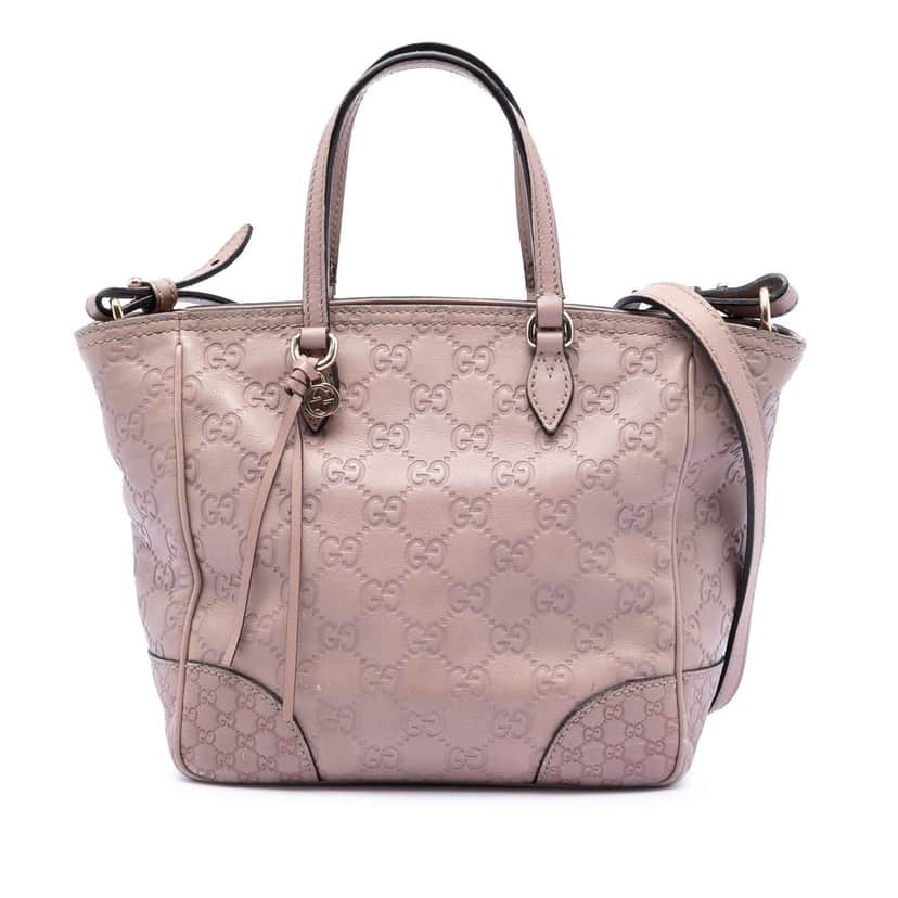 Gucci Small Guccissima Bree Satchel Pink Leather Very good condition - Front View