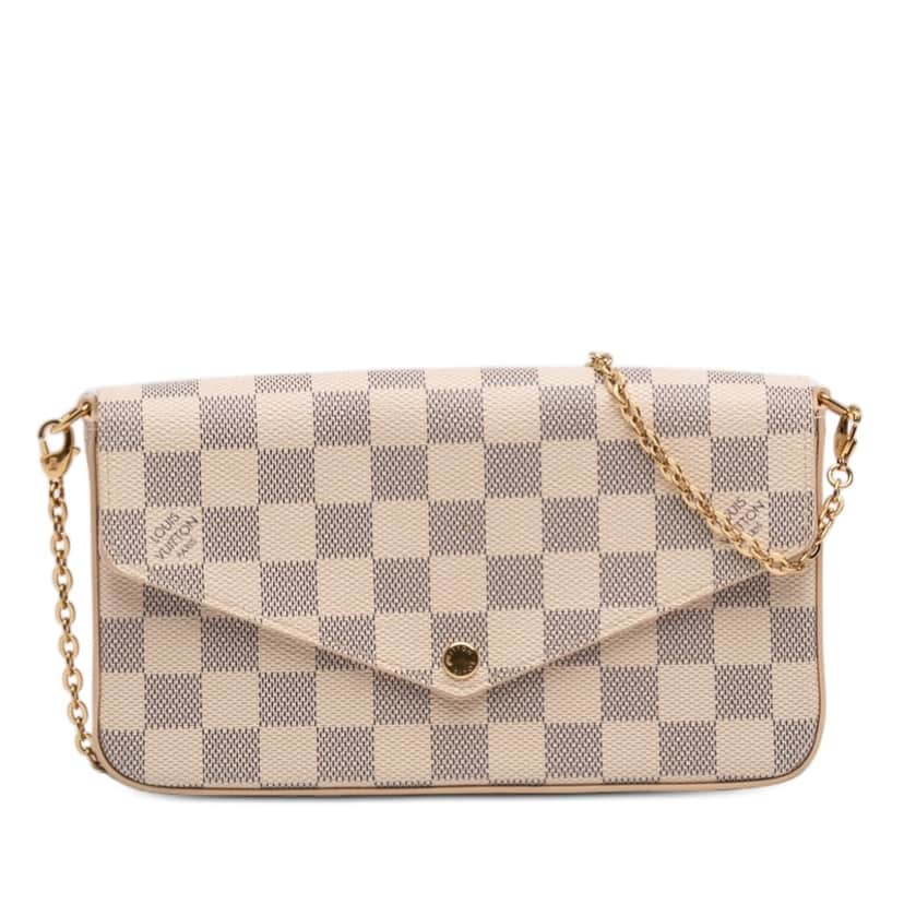 Louis Vuitton Damier Azur Pochette Felicie White Very good condition - Front View