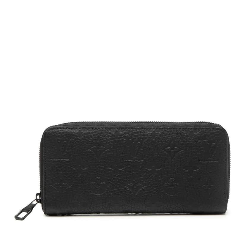 Louis Vuitton Monogram Empreinte Zippy Long Wallet Black Leather Very good condition - Front View