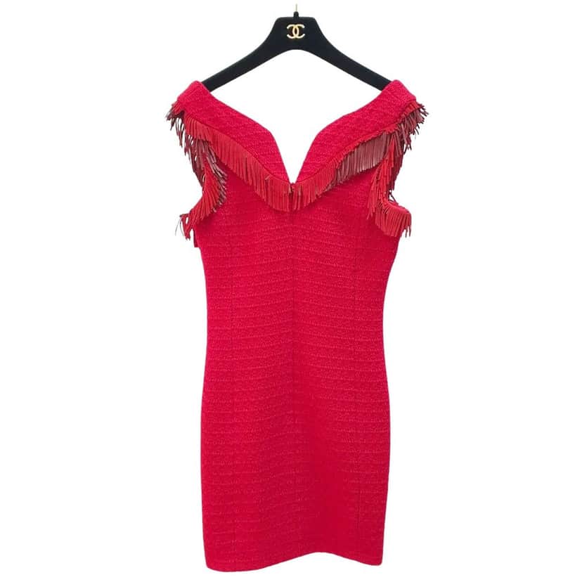 Chanel Chanel Paris Dallas 2014 Sz.34 pre-owned Red Tweed Good condition - Front View