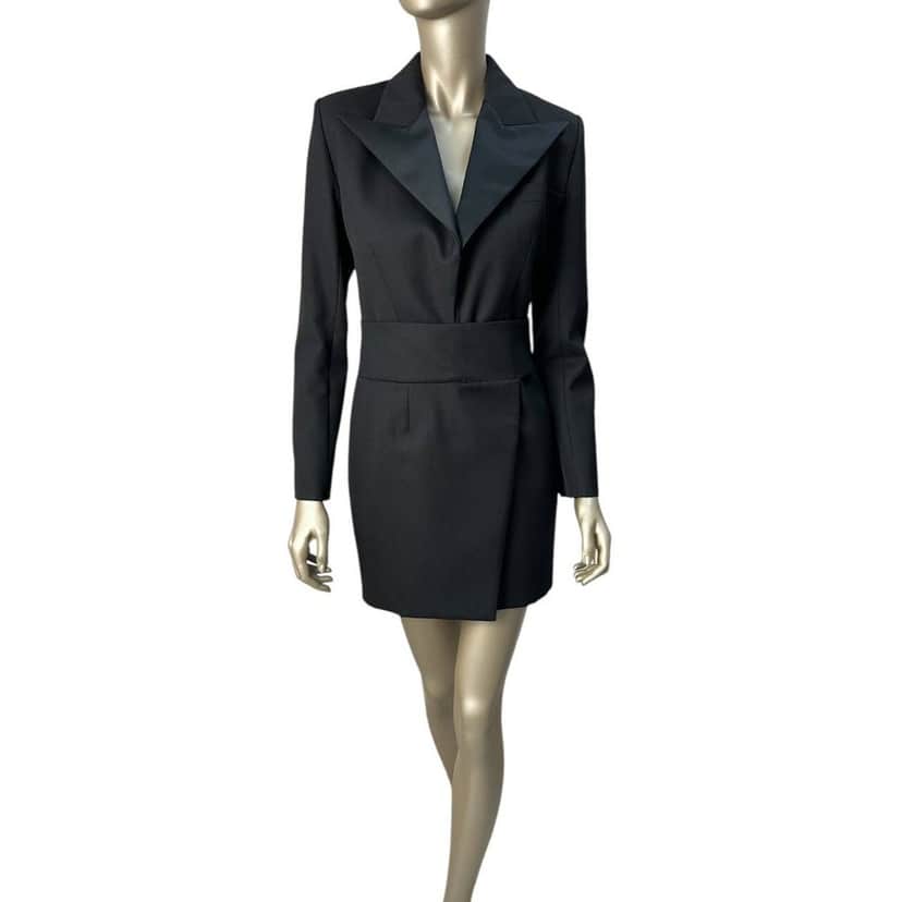 Alexandre Vauthier Alexandre Vauthier Crystal Embellished Black Blazer Bress Sz.40 pre-owned Black Good condition - Front View