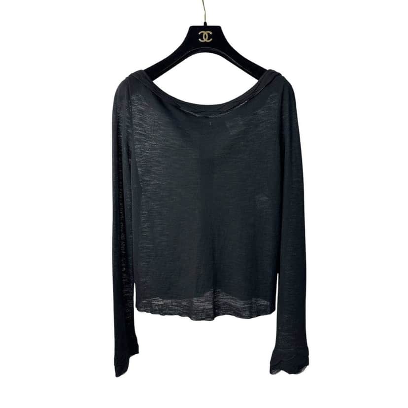 Chanel Chanel 2011 Black Viscone Top Sz.36 Pre-owned Black Good condition - Front View