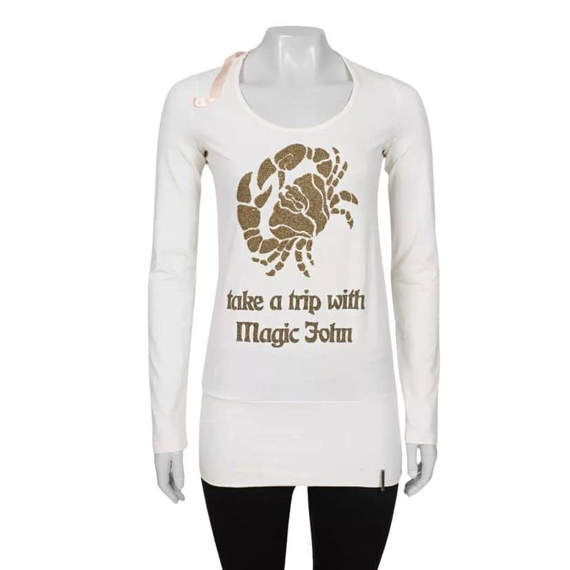 Galliano Rare Galliano White Longsleeve Sweater Tunic - Size S Pre-owned White Good condition - Front View