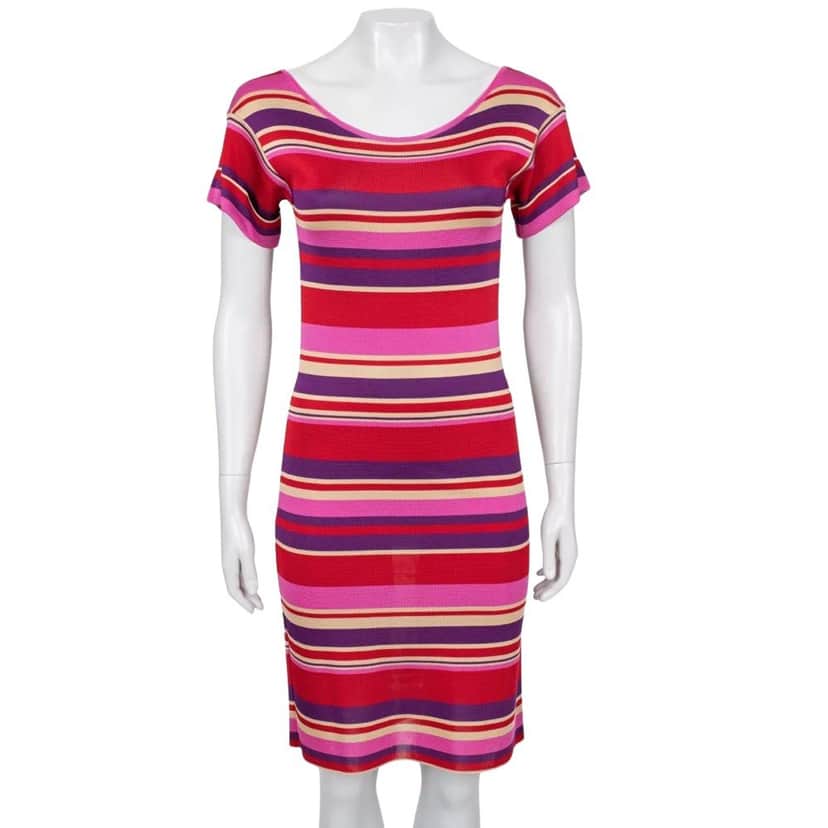Christian Dior Christian Dior Striped Fitted Dress - Size XS (IT38) Pre-owned Other Good condition - Front View