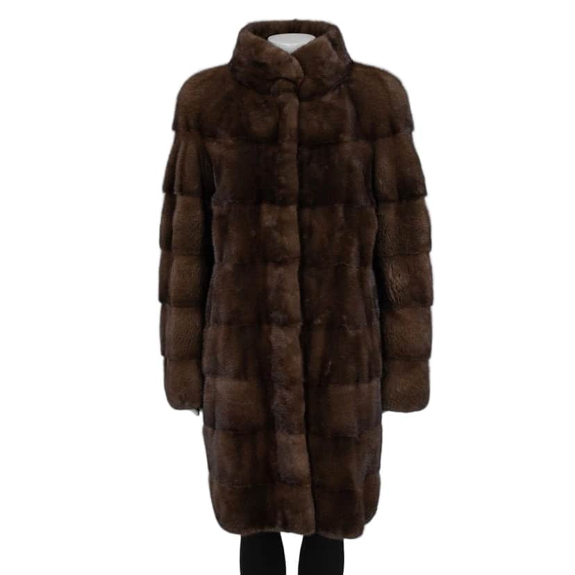 Unsigned Manzari Brown  Coat  Sz.46/ XXL Pre-owned Brown Good condition - Front View