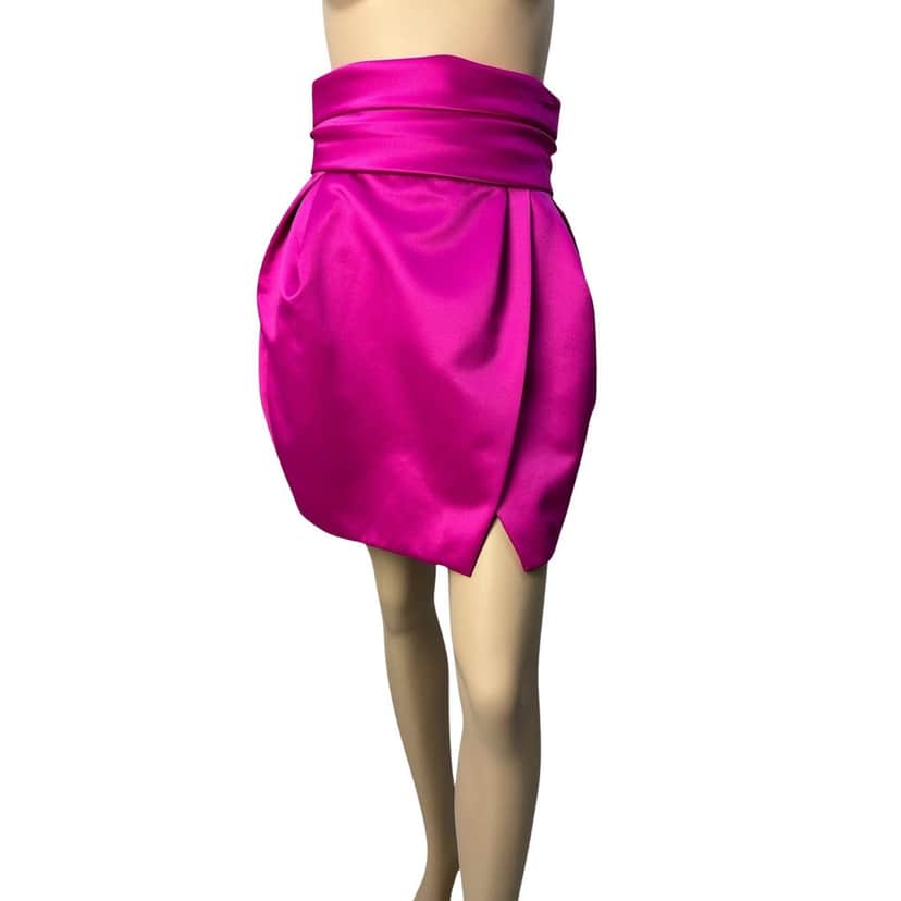 Alexandre Vauthier Alexandre Vauthier Satin Fuchsia Mini Skirt  Sz.38 Other Satin Good condition - Front View