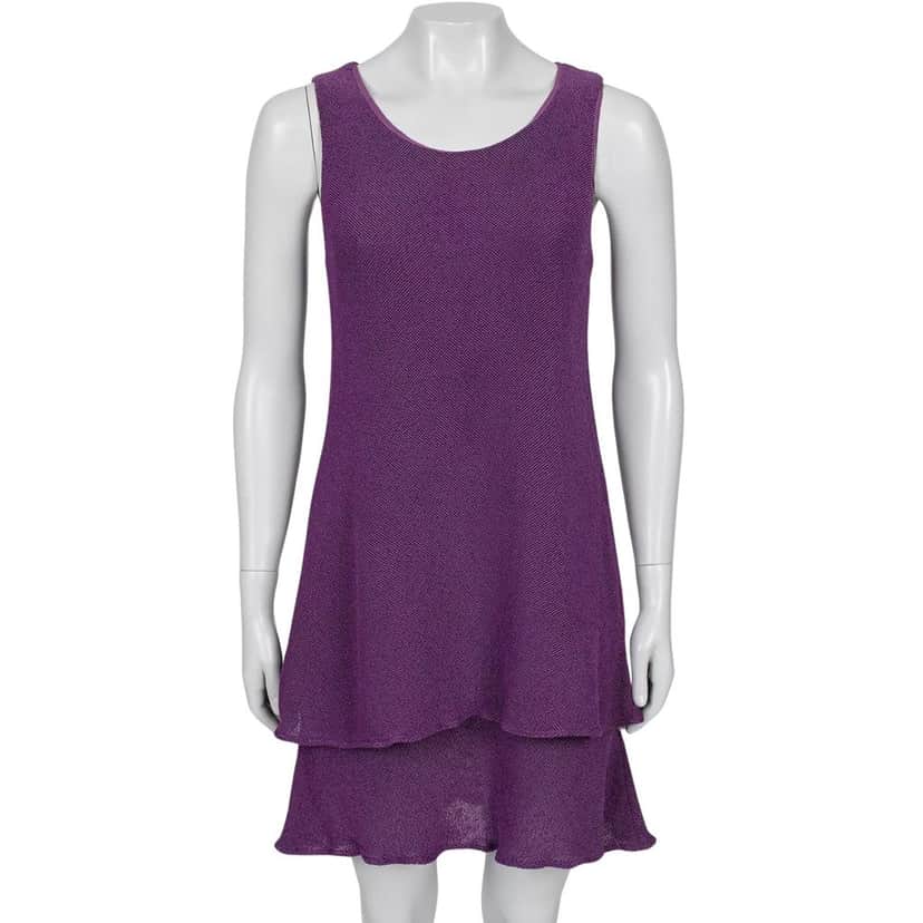 Chanel Vintage Chanel Purple A-Line Dress - Size M Pre-owned Purple Good condition - Front View