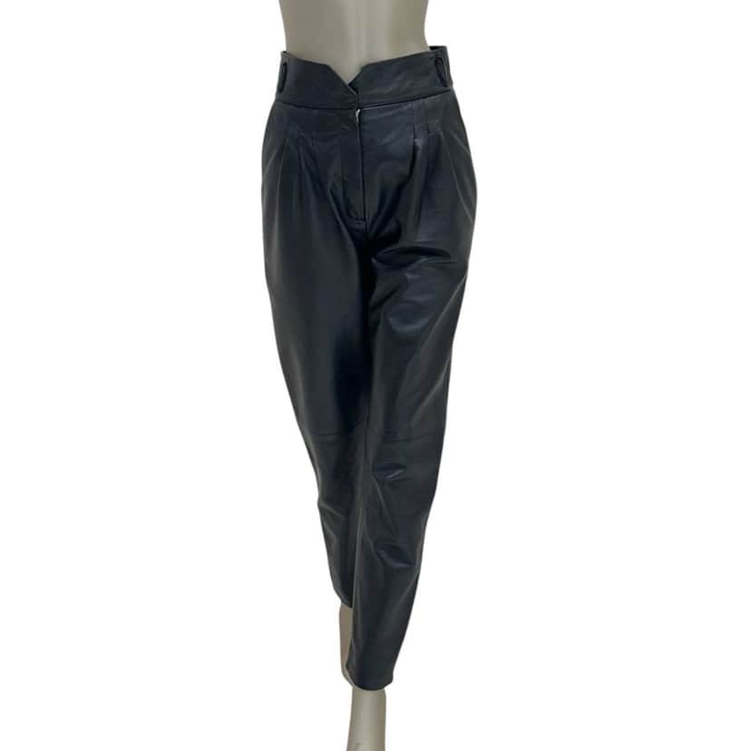 Alberta Ferretti Alberta Ferretti Leather Pants - Size 40 Pre-owned Other Leather Good condition - Front View