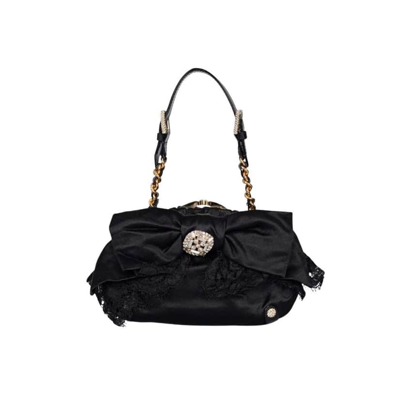 Dolce & Gabbana Dolce & Gabbana Black Textile Crystal Clutch Pre-owned Black Good condition - Front View