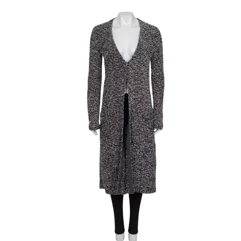 Christian Dior Elegant Christian Dior Black & White Button Cardigan Sz.38 Pre=owned Black Good condition - Front View