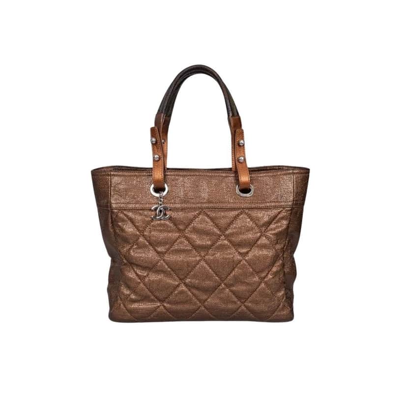 Chanel Chanel Paris-Biarritz Handbag Pre-owned Silver Leather Good condition - Front View