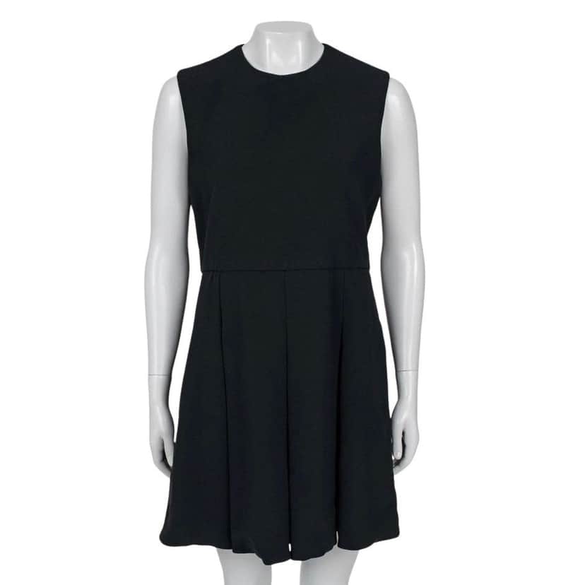 Celine Celine Vintage  Black Pleated Dress - FR42/XL Pre-owned Black Good condition - Front View